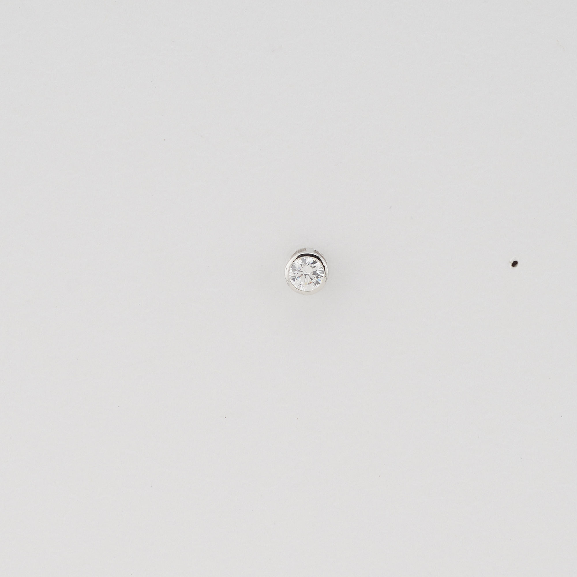 925 Sterling Silver Round Bezel Set Solitaire Stud Earrings Jewellery for Women