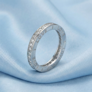 925 Sterling Silver Love You Engraved Eternity Band Ring Jewellery for Women