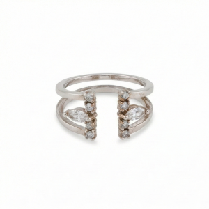 925 Sterling Silver Modern Geometric Open Cuff Ring Jewellery for Women