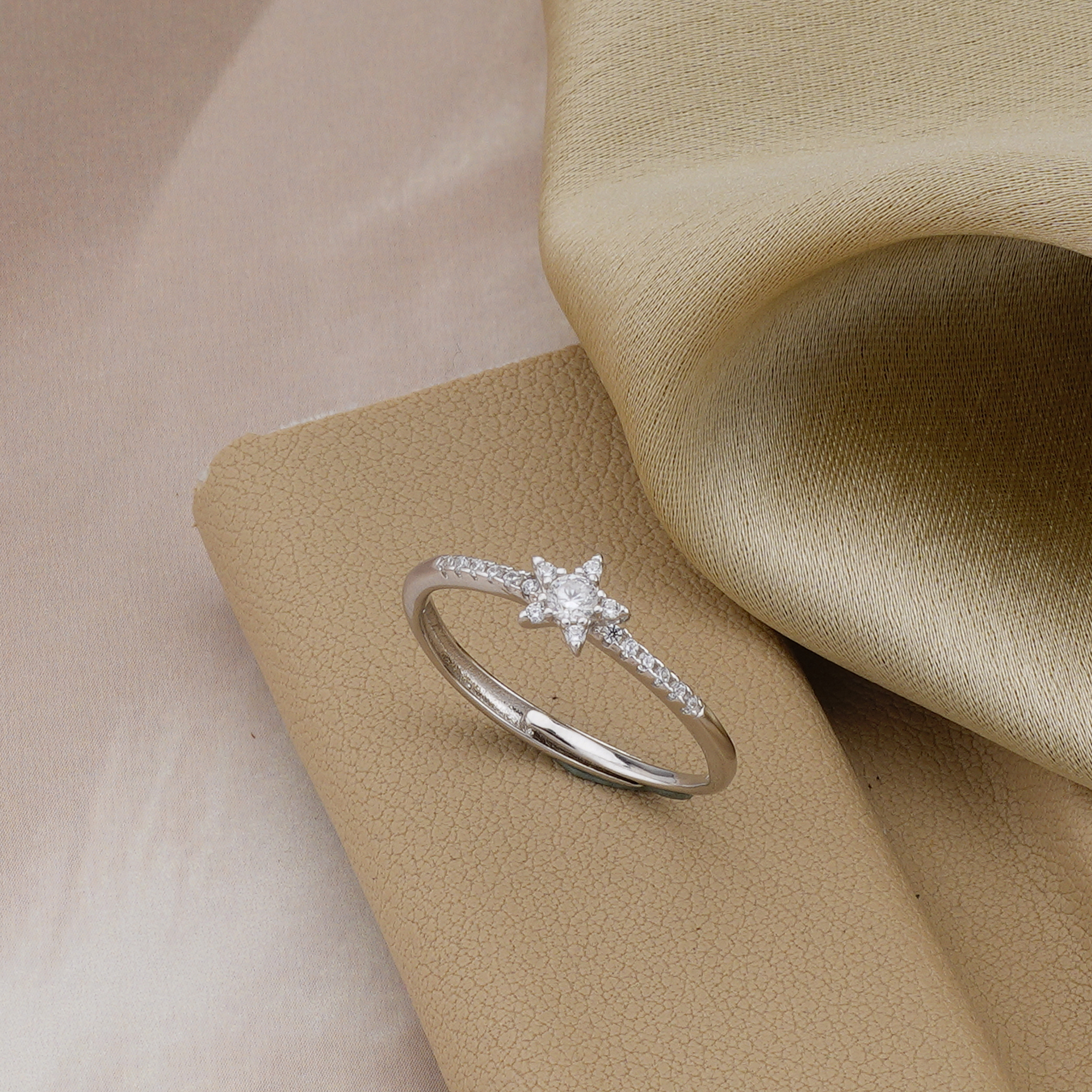 925 Sterling Silver Celestial Star Adjustable Ring Jewellery for Women
