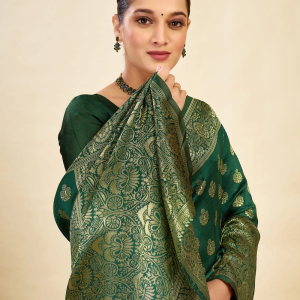 AXONIT Women's Silk Blend Banarasi Jacquard