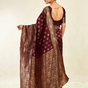 AXONIT Women's Silk Blend Banarasi Jacquard