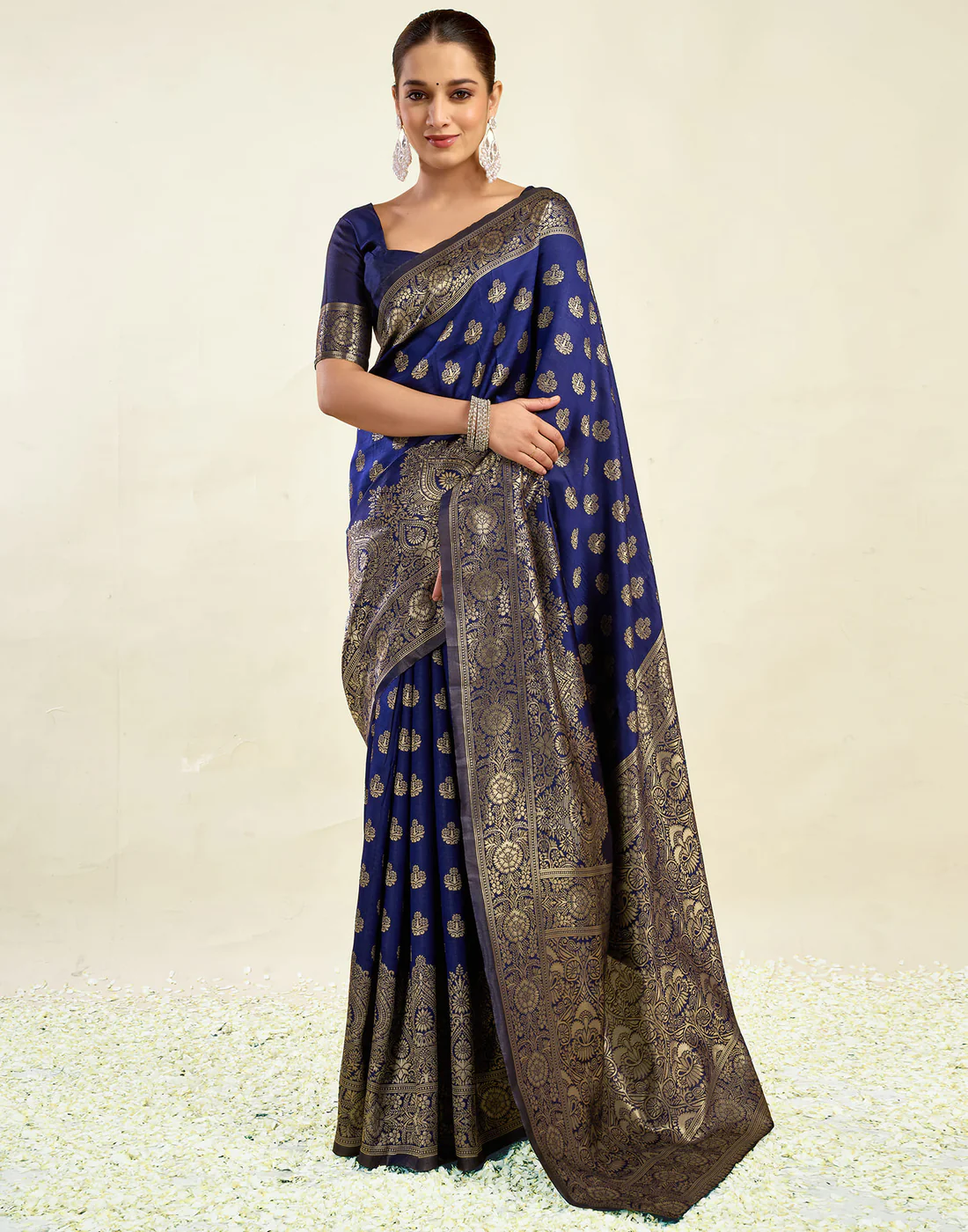 AXONIT Women's Silk Blend Banarasi Jacquard