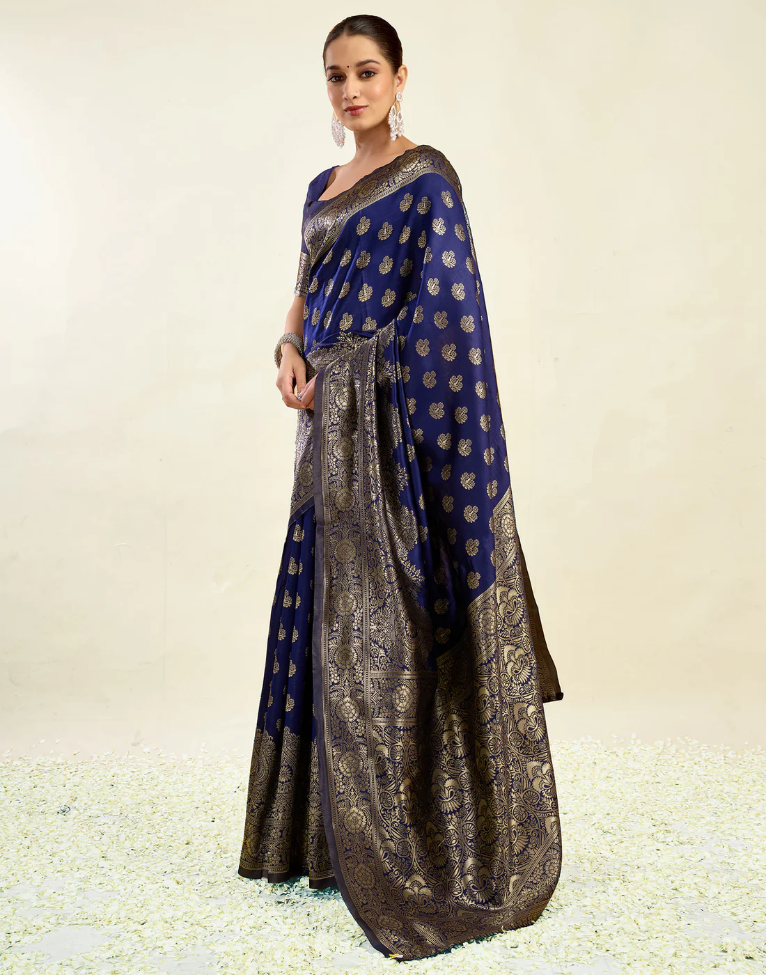 AXONIT Women's Silk Blend Banarasi Jacquard