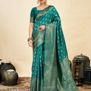 AXONIT Women's Silk Blend Banarasi Jacquard