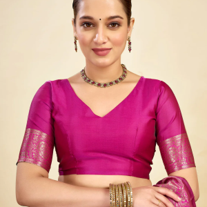 AXONIT Women's Silk Blend Banarasi Jacquard
