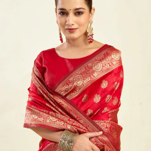 AXONIT Women's Silk Blend Banarasi Jacquard
