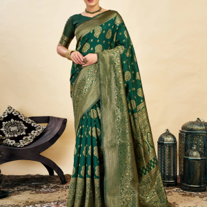 AXONIT Women’s Silk Blend Banarasi Jacquard