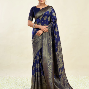 AXONIT Women's Silk Blend Banarasi Jacquard