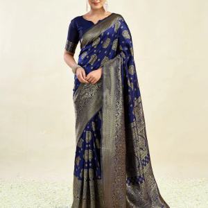 AXONIT Women's Silk Blend Banarasi Jacquard