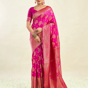 AXONIT Women's Silk Blend Banarasi Jacquard