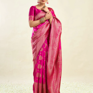 AXONIT Women's Silk Blend Banarasi Jacquard