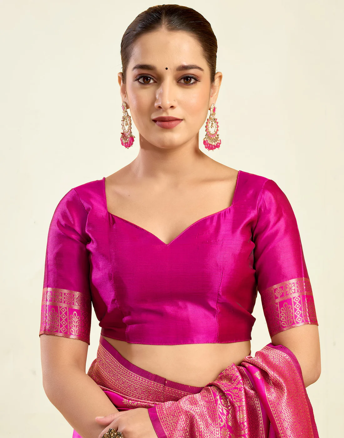 AXONIT Women's Silk Blend Banarasi Jacquard