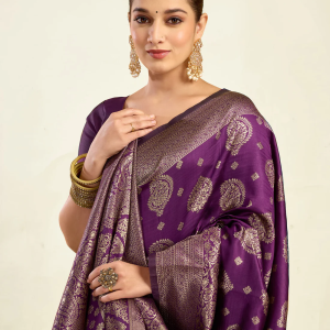 AXONIT Women's Silk Blend Banarasi Jacquard