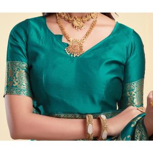 AXONIT Women's Silk Blend Banarasi Jacquard