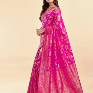 AXONIT Women's Silk Blend Banarasi Jacquard