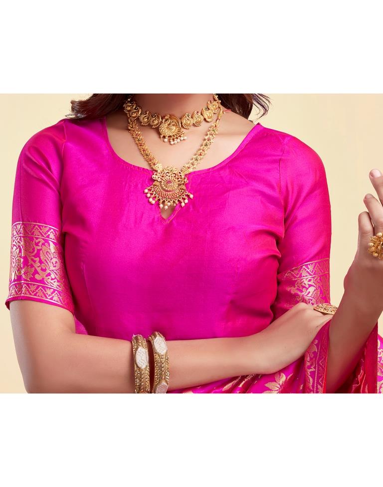 AXONIT Women's Silk Blend Banarasi Jacquard