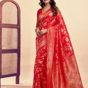 AXONIT Women’s Silk Blend Banarasi Jacquard