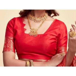 AXONIT Women's Silk Blend Banarasi Jacquard