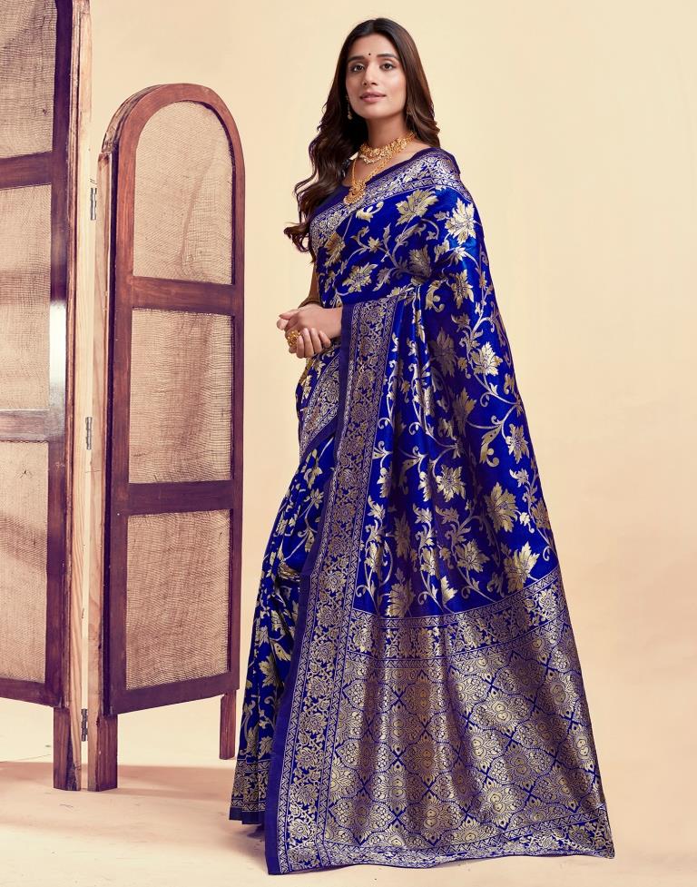 AXONIT Women's Silk Blend Banarasi Jacquard
