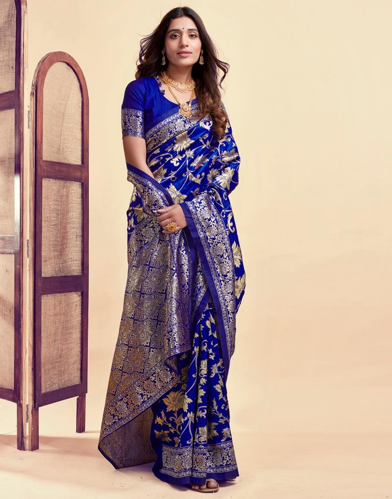 AXONIT Women's Silk Blend Banarasi Jacquard