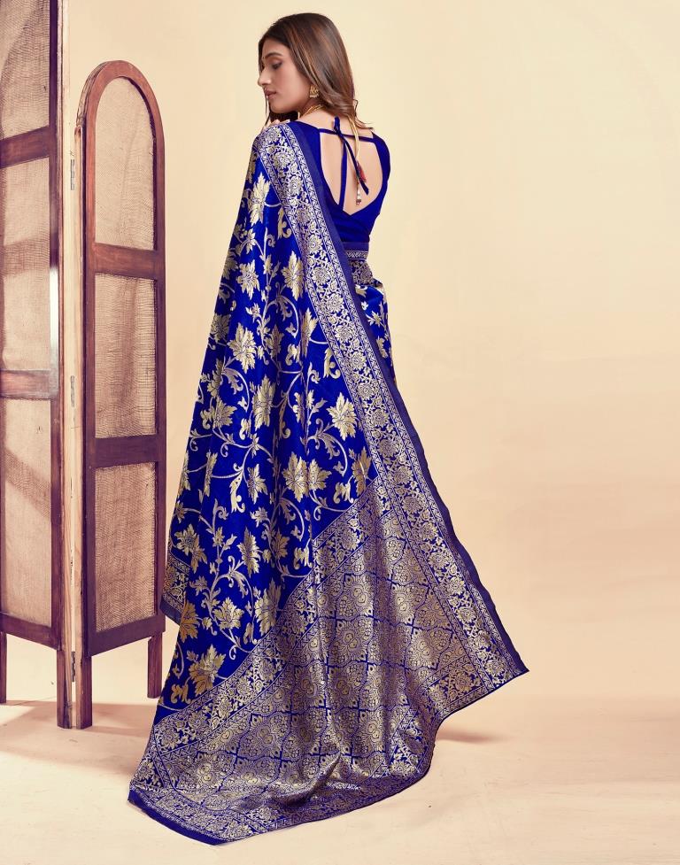 AXONIT Women's Silk Blend Banarasi Jacquard