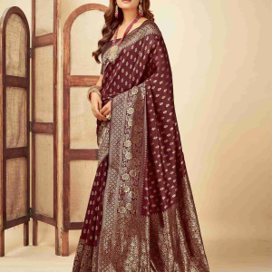 AXONIT Women's Silk Blend Banarasi Jacquard