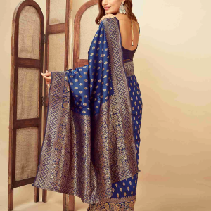 AXONIT Women's Silk Blend Banarasi Jacquard