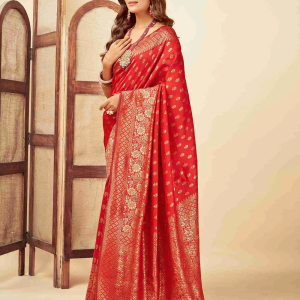AXONIT Women's Silk Blend Banarasi Jacquard