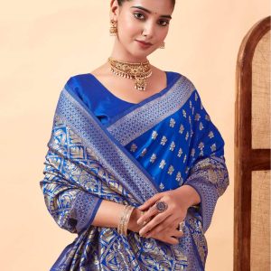AXONIT Women's Silk Blend Banarasi Jacquard