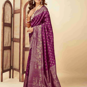 AXONIT Women's Silk Blend Banarasi Jacquard