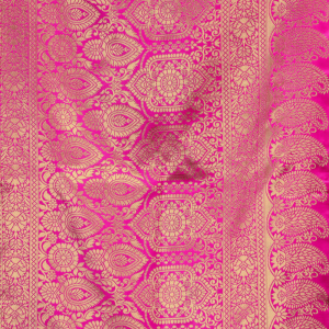 AXONIT Women's Silk Blend Banarasi Jacquard Classic Motif Design Saree with Unstitched Blouse Piece