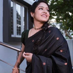 AXONIT Women's Soft Jacquard Heritage Silk Saree with Golden Zari Buti Work with Unstitched Blouse Piece - Bottle Green-Maroon