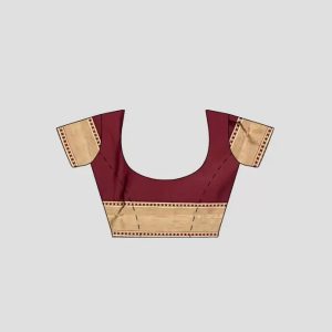 AXONIT Women's Premium Banarasi Silk Saree with Copper Zari Weaving with Traditional Motifs & Golden Zari Border with Unstitched Blouse Piece - Maroon