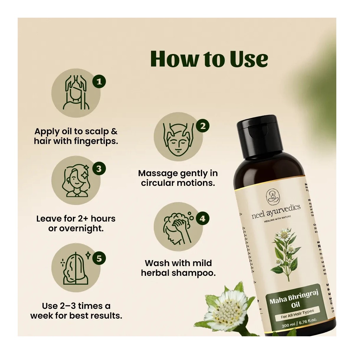 Neel Ayurvedics Maha Bhringraj Oil - 100 ml
