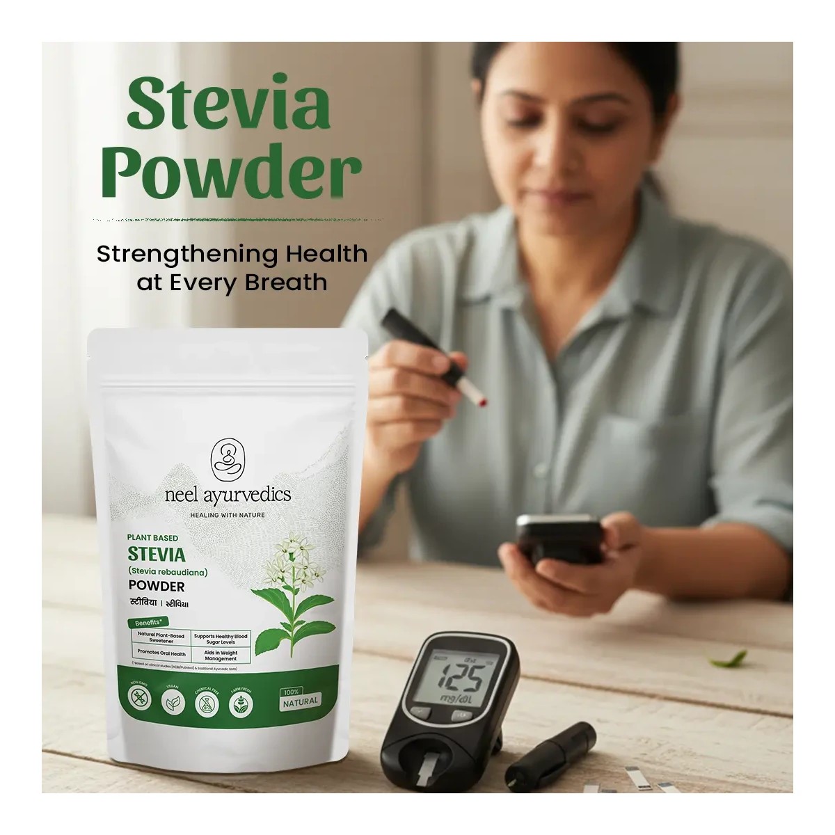 Neel Ayurvedics Stevia Powder - 1000 gm